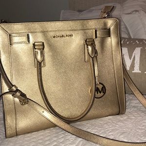 Michael Kors Large Tote Handbag - Gold